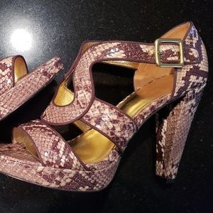 COACH Ivanah Python heels - size 9